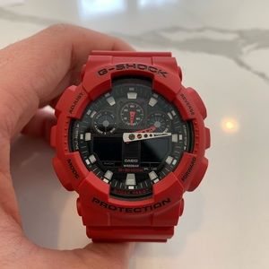 GA-100B-4ADR Watch Red G-Shock.